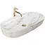 Умивальник Rea Cleo 81 накладний білий/мармур REA-U8404, Мармур - мініатюра 1