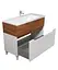 Тумба Мойдодир Colibri 100 з умивальником Cosmo 100 підлогова французький горіх з білим Горіх - мініатюра 6