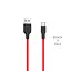 Кабель HOCO X21 USB to Type-C 2A, 1m, silicone, TPE connectors, Black+Red - мініатюра 1