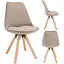 Стул Jumi Saida в скандинавском стиле с деревянными ножками бежевый - миниатюра 2