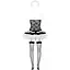 Еротичний костюм покоївки зі спідницею Obsessive Housemaid 5 pcs costume чорно-білий L/XL - мініатюра 6