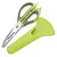 Кухонные многофункциональные ножницы в магнитном чехле (рыбочистка, орехокол, открывачка, разделка мяса), Kitchen Master Салатовый 87296 - миниатюра 1