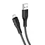 Кабель Hoco Micro USB Nano silicone charging data cable X67 1 м чорний - мініатюра 1