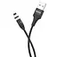 Кабель Hoco Lightning магнитный Fresh LED U76, 1,2 м магнитный коннектор черный - миниатюра 1