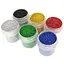 Набір гліттеру для біо-тату Fresh Tattoo glitter-set-02mm-20, 6 кольорів по 12 мл - мініатюра 1