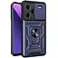 Чехол Ummi Camshield Serge Ring для Xiaomi Redmi Note 13 Pro+ Синий / Navy - миниатюра 1