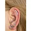Срібна сережка для пірсингу хеліксу Ірій. 40067ШТ - мініатюра 3