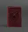 Шкіряна обкладинка для паспорта з американським гербом бордова - мініатюра 1