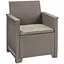 Комплект садових меблів Keter Emma 3 seater set стіл-скриня бежевий - мініатюра 3
