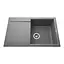Гранітна мийка Globus Lux Komo сiрий камiнь 790x500мм-А0005 000011387, Сірий - мініатюра 1