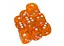 Настольная игра Games 7 Days Кубик D6 прозрачный с точками (оранжевый) , 1 шт. (g7dtransd6dotsorange) - миниатюра 1