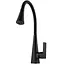 Смеситель для кухни Globus Lux NIAGARA GLN-0203SM-BB одноручный черный матовый с поворотным изливом 360° для установки на одно отверстие - миниатюра 4