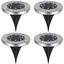 Сонячні вуличні світильники Solar Disk Lights 4 шт. підсвічування газону на сонячній батареї садові ліхтарі - мініатюра 1