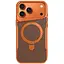 Чохол Epik TPU+PC Metal Buttons with MagSafe Carbon Ring для Apple iPhone 17 Pro Max 6.9" Помаранчевий - мініатюра 1