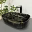 Умивальник VBI Ravenna marble black накладний VBI-011207, Чорний - мініатюра 2