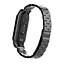 Ремінець для фітнес-браслета Boorui для Xiaomi Mi Band 5 і 6 металевий чорний - мініатюра 2