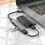 Usb hub Hoco HB26 4 in 1 adapter USB to USB 3.0+USB 2.0 x 3 Metal Grey - мініатюра 2