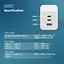 Зарядное устройство 2xUSB-C, 1xUSB-A DIGITUS GaN 100 W - миниатюра 3