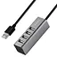 Перехідник HUB Hoco HB1 USB to USB 2.0 (4 port) (1m) Сірий - мініатюра 3