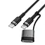 Кабель Acefast C22-05 USB-C to USB-C / magnetic aluminum alloy charging data cable Black - мініатюра 3
