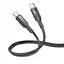 Кабель Hoco U120 C to C Transparent explore 60W intelligent power-off charging (авто вимкнення) чорний - мініатюра 1