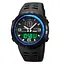 Чоловічий спортивний годинник Skmei 1655 (Чорний з синім) - мініатюра 2