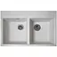 Гранітна кухонна мийка Romzha Valuri 78-2D Biela (101) з двома чашами - мініатюра 1
