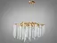 Багата кришталева люстра Гліцинія витягнутої форми, 10 ламп, золото - мініатюра 4