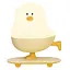 Нічник L63 Chicken on a Skateboard White / Yellow - мініатюра 1