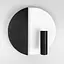 Настінний білий з чорним круглий світильник із спотом | Арт. W 088-180 BK+WT | Line F - мініатюра 9