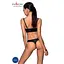 Комплект из эко-кожи с люверсами и ремешками Passion Malwia Bikini black L/XL - миниатюра 2