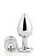 Анальна пробка Gleaming Love Silver Plug Medium 8.3 см (прозорий) - мініатюра 2