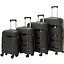 Набір валіз 4в1 ABS-пластик з кодовим замком і телескопічною ручкою чорний (PP002) - мініатюра 1