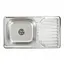 Кухонна мийка з нержавіючої сталі Platinum декор 7642 (0,8/180 мм), R, Decor - мініатюра 1