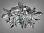 Фарфоровая декоративная потолочная люстра в зал, 10 ламп, хром. - миниатюра 2