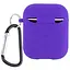 Силіконовий футляр з мікрофіброю для навушників Airpods 1/2 Фіолетовий / Ultra Violet - мініатюра 2