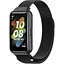 Ремінець DK для Huawei Band 7 Metal Milanese Loop Magnetic (black) - мініатюра 2