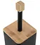 Стойка для ершика и туалетной бумаги Yoka Saki black bamboo PD.SAKI-BLK, Черный матовый - миниатюра 6