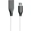Кабель PowerPlant USB-microUSB, 2м, силікон, білий - мініатюра 1