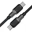 Кабель Acefast C10-03 Type-C to Type-C 3A 60W 1.2 м silicone zinc connectors чорний - мініатюра 3