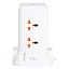 Сетевой фильтр-удлинитель Yiwu HP-5-3MF TOWER B22 4,8 м 6 розеток 3USB+1PD и LED-лампа белый  - миниатюра 3