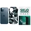 Защитная гидрогелевая пленка SKLO Back тыл+грани без углов+лого Camo для Apple iPhone XS Max 6.5 Голубой/Army Blue - миниатюра 1