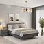 Ліжко двоспальне MebelStar Б'янка Ламелі 140x200 см Антрацит/Аляска сірий (MBS-1432) - мініатюра 1