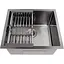 Черная кухонная мойка Nett NВ-5045 из нержавейки 50 см под столешницу 1.5 мм - миниатюра 7