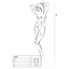 Бодистокинг Passion BS056 комбинезон имитация чулок S/M/L white - миниатюра 4
