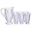 Набор кувшин 1 л со стаканами 6 штук по 300 мл для напитков Прозрачный Yiwu HP-19-24 - миниатюра 1