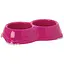 Moderna Модерна Смарті №1 подвійна миска для собак і кішок, пластик, 2х330 мл, d-11 см яскраво-рожевий - мініатюра 1