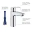 Змішувач для умивальника M-Size Grohe QuickFix Start 23552002 Хром - мініатюра 6