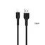 Кабель для айфонов Hoco U31 lightning 1 м черный - миниатюра 1