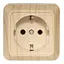 Розетка накладная Opera с заземлением сосна 2804 LUXEL - миниатюра 1